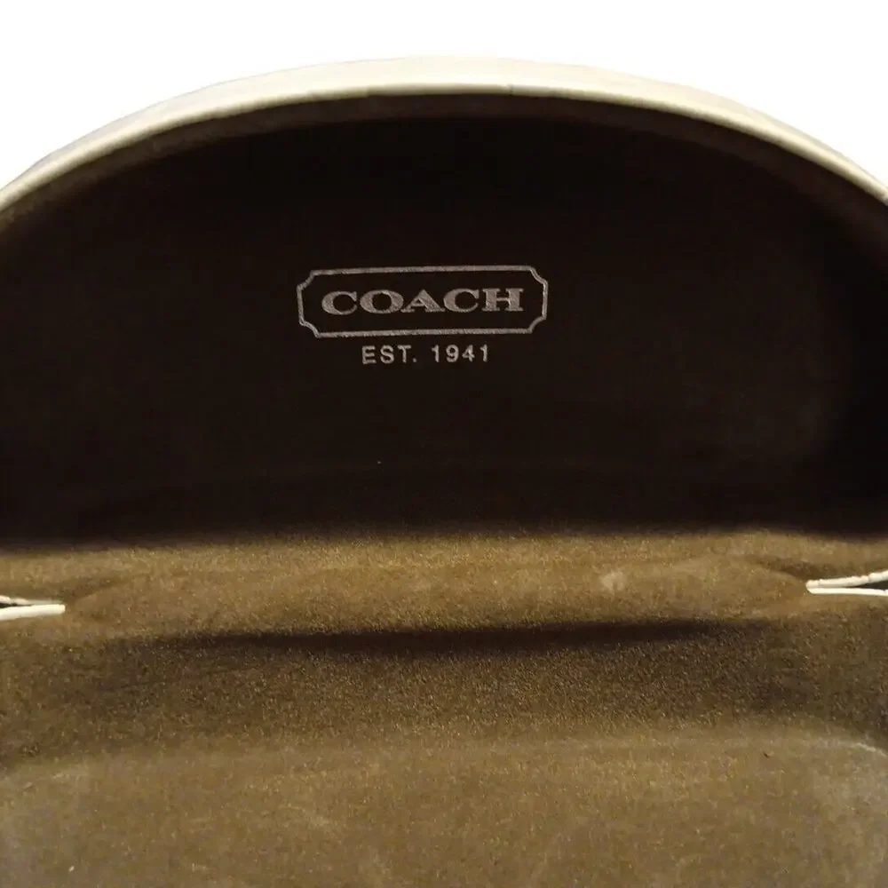 Coach Eyeglasses Sunglasses Case White Hard Clamshell Logo Case Only‎